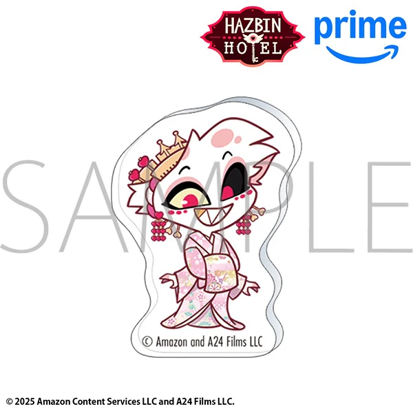 (Goods - Badge) Hazbin Hotel Acrylic Pin - Angel Dust (Kimono) Chibi