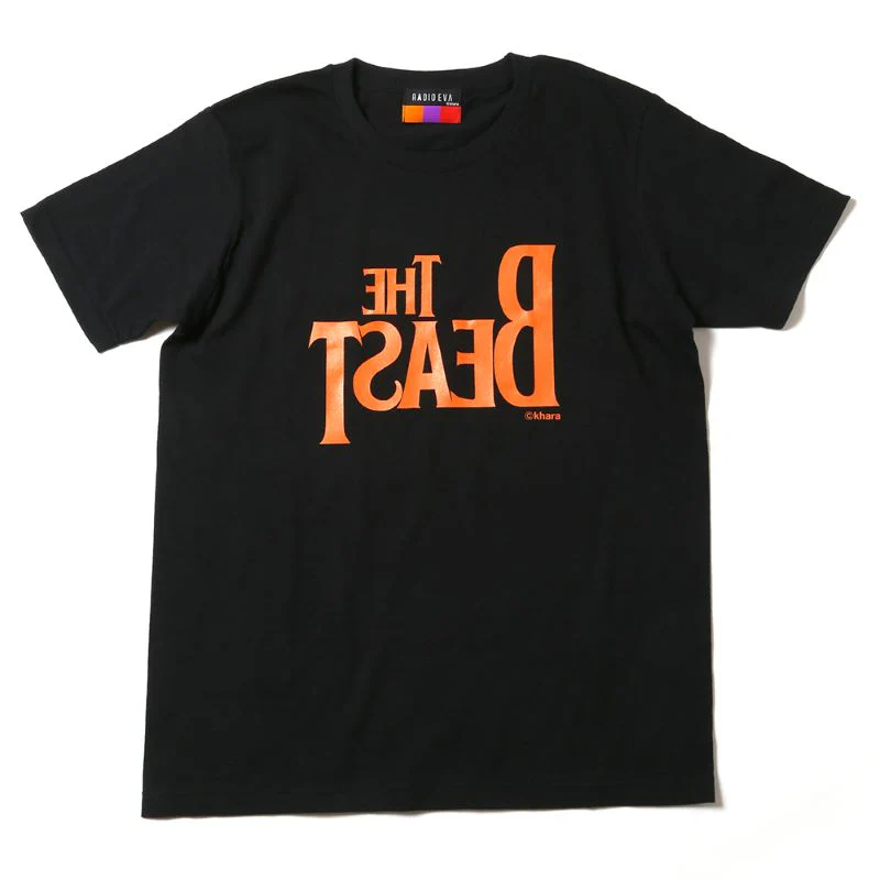 [Evangelion] RADIO EVA THE BEAST T-Shirt BLACK x ORANGE - Image 3