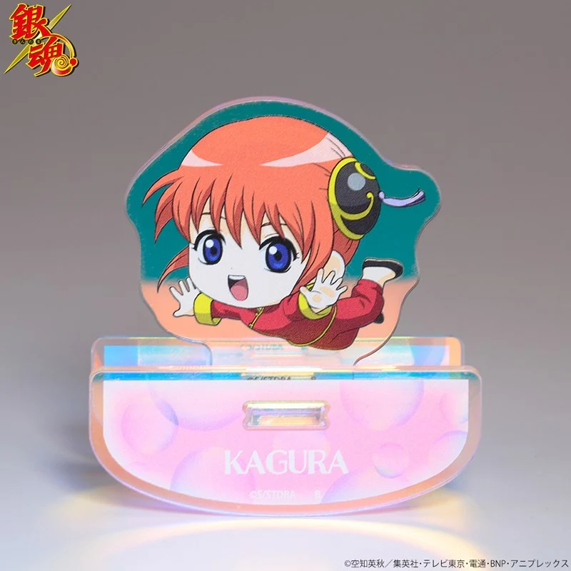 (Goods - Stand Pop) Gintama Tojikome Shabon Bubble Yurayura Iridescent Acrylic Stand Kagura - Image 2